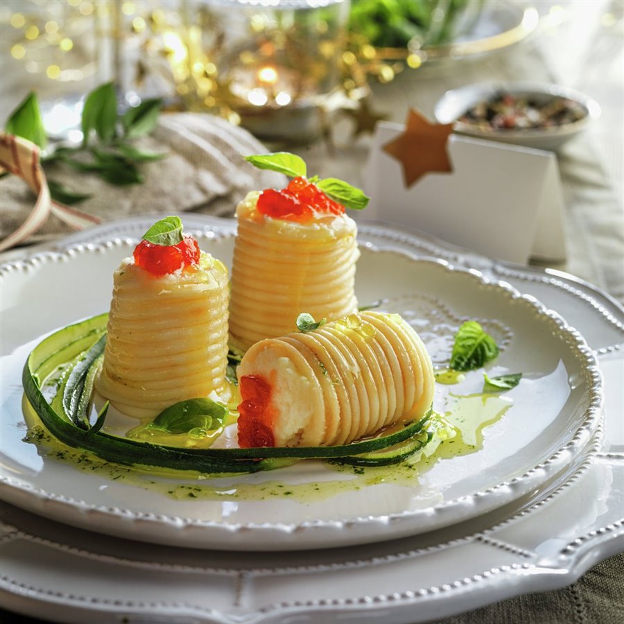 Espaguetis con brandada de bacalao Espaguetis con brandada de bacalao