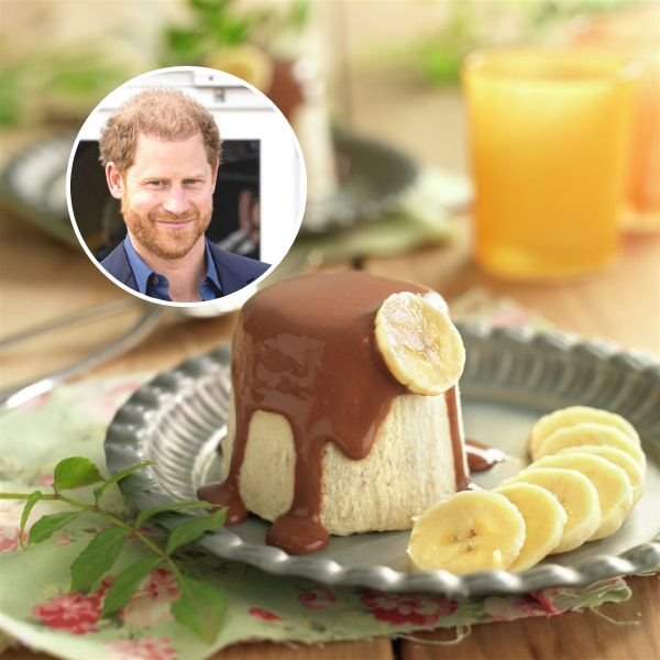 Flan de plátano para Harry