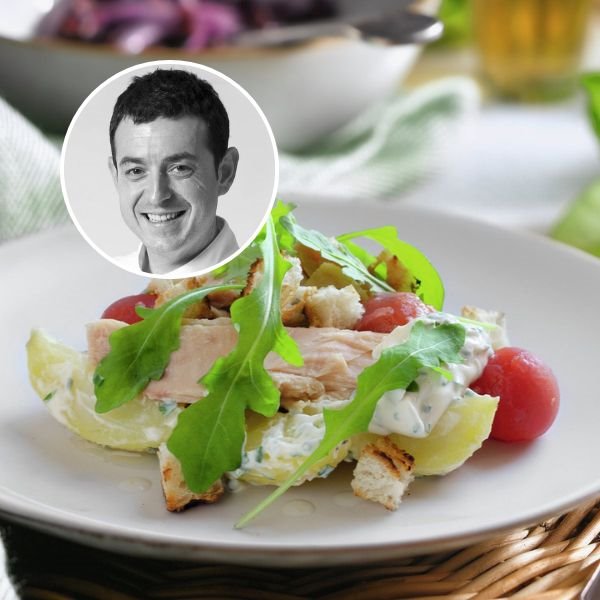 Ensalada de patata, ventresca de atún y mayonesa de hierbas del chef Ricard Camarena