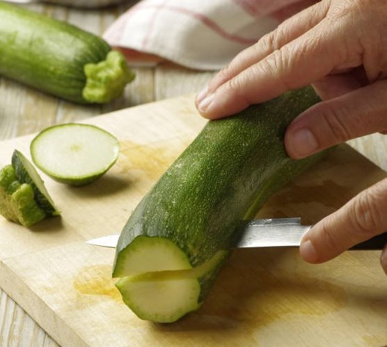 Preparación del calabacín para congelar