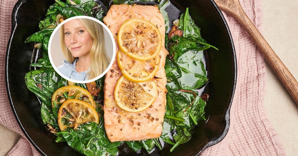 Salmón con espinacas, la receta saludable y ligera de Paltrow