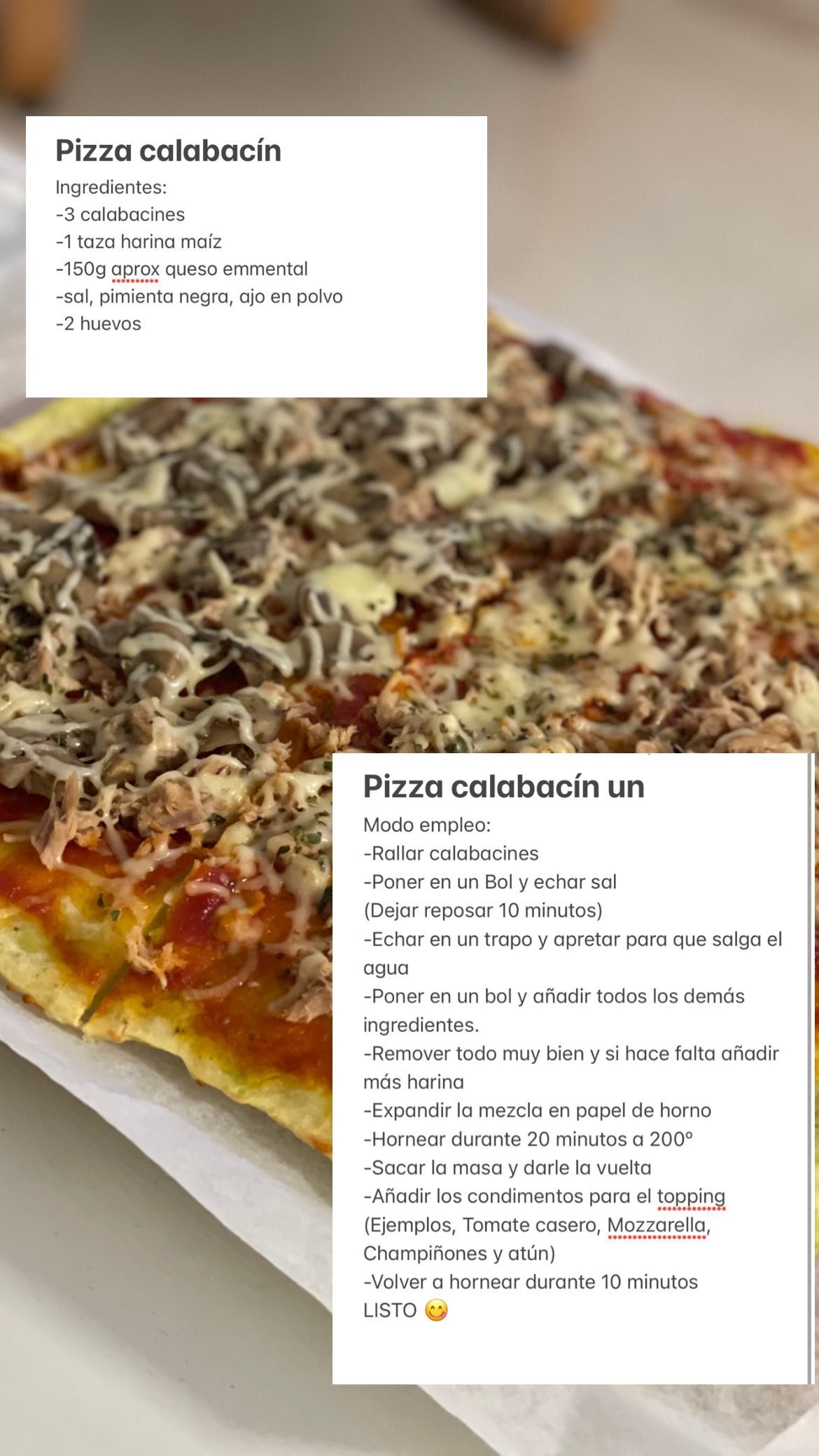receta pizza calabacín irene rosales