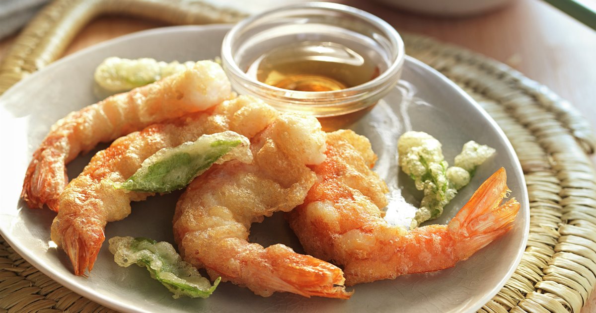 Tempura de gambas clásica