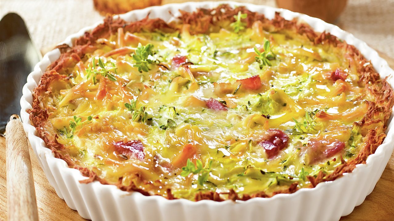 Quiche con champiñones en Freidora de aire