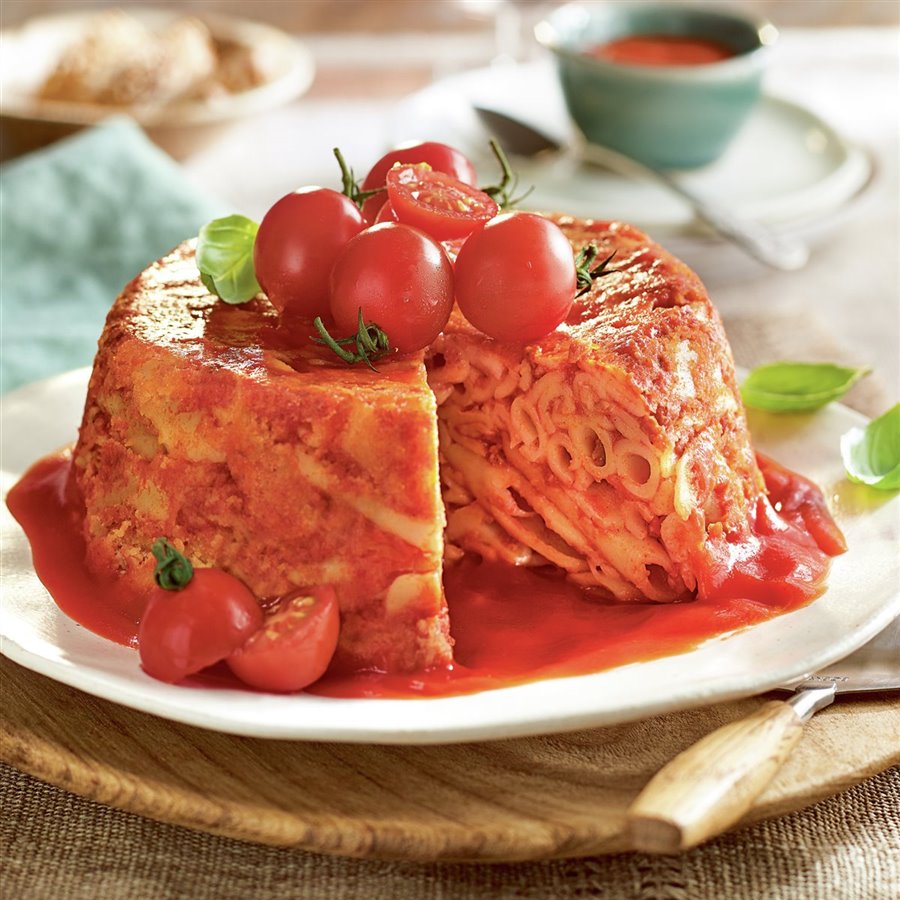 Pastel de pasta a la boloñesa