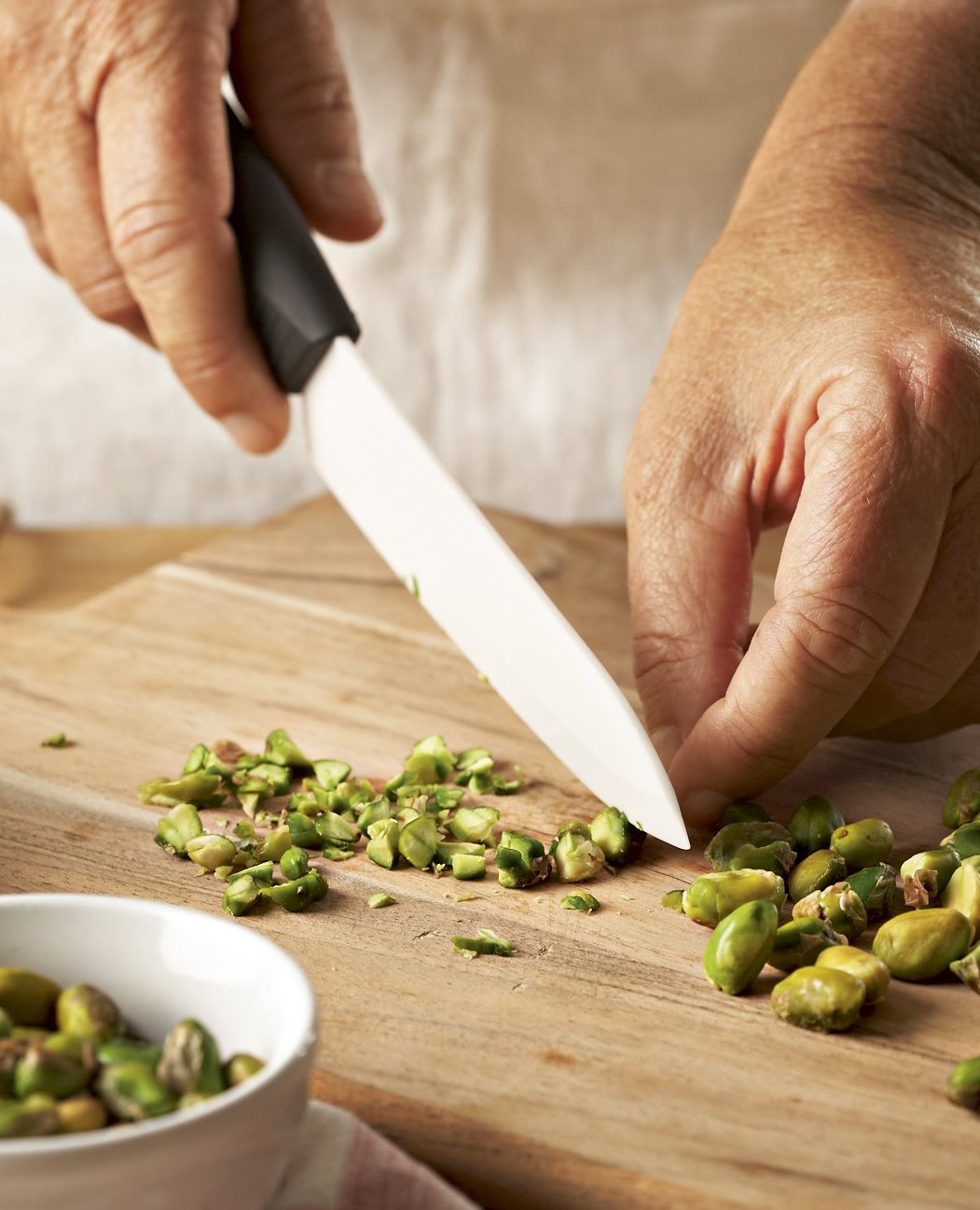 Cortando pistachos