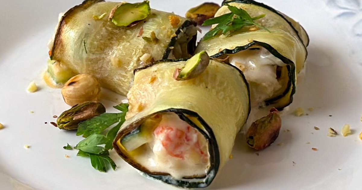 Rollitos De Calabac N Rellenos De Gambas Una Cena Ligera Y Muy Elegante Para Cualquier D A