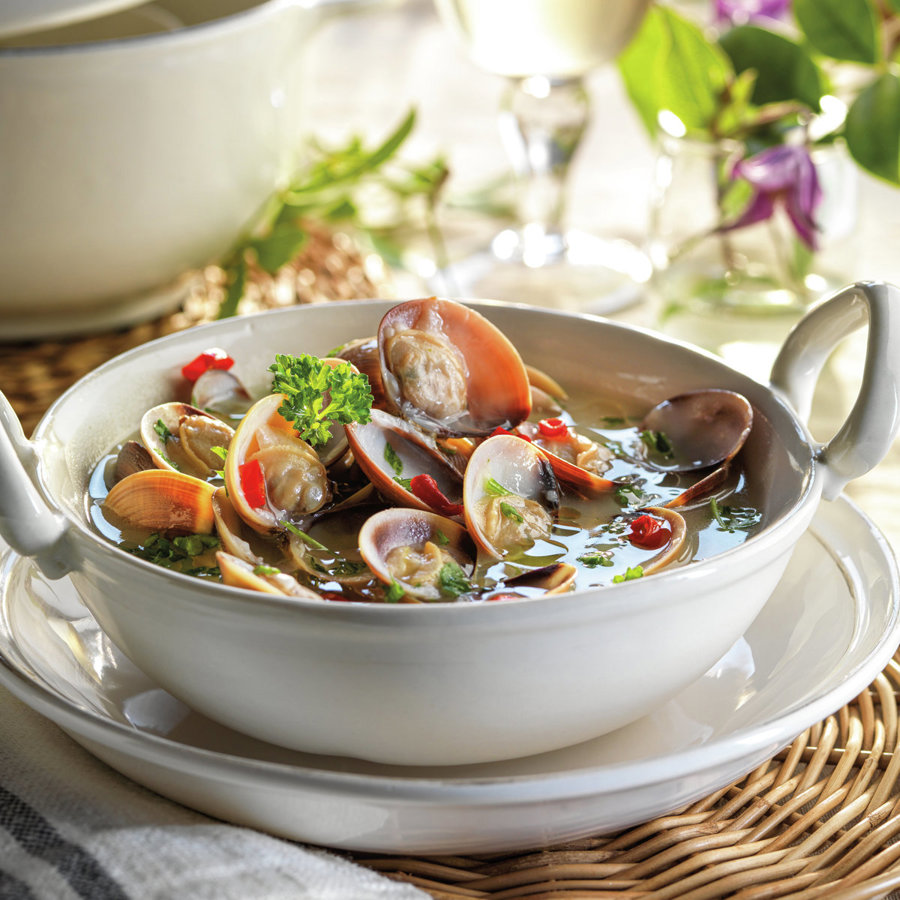 Guiso de almejas en salsa verde