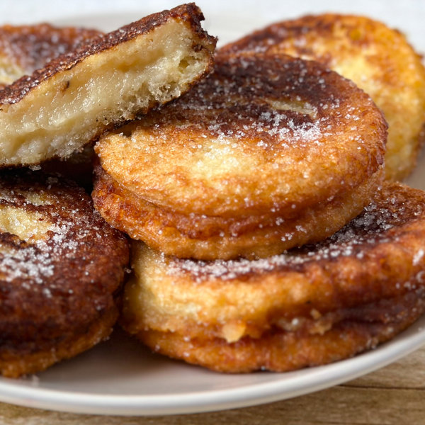 Pastelitos de manzana con pan de molde, receta exprés ¡sin horno!