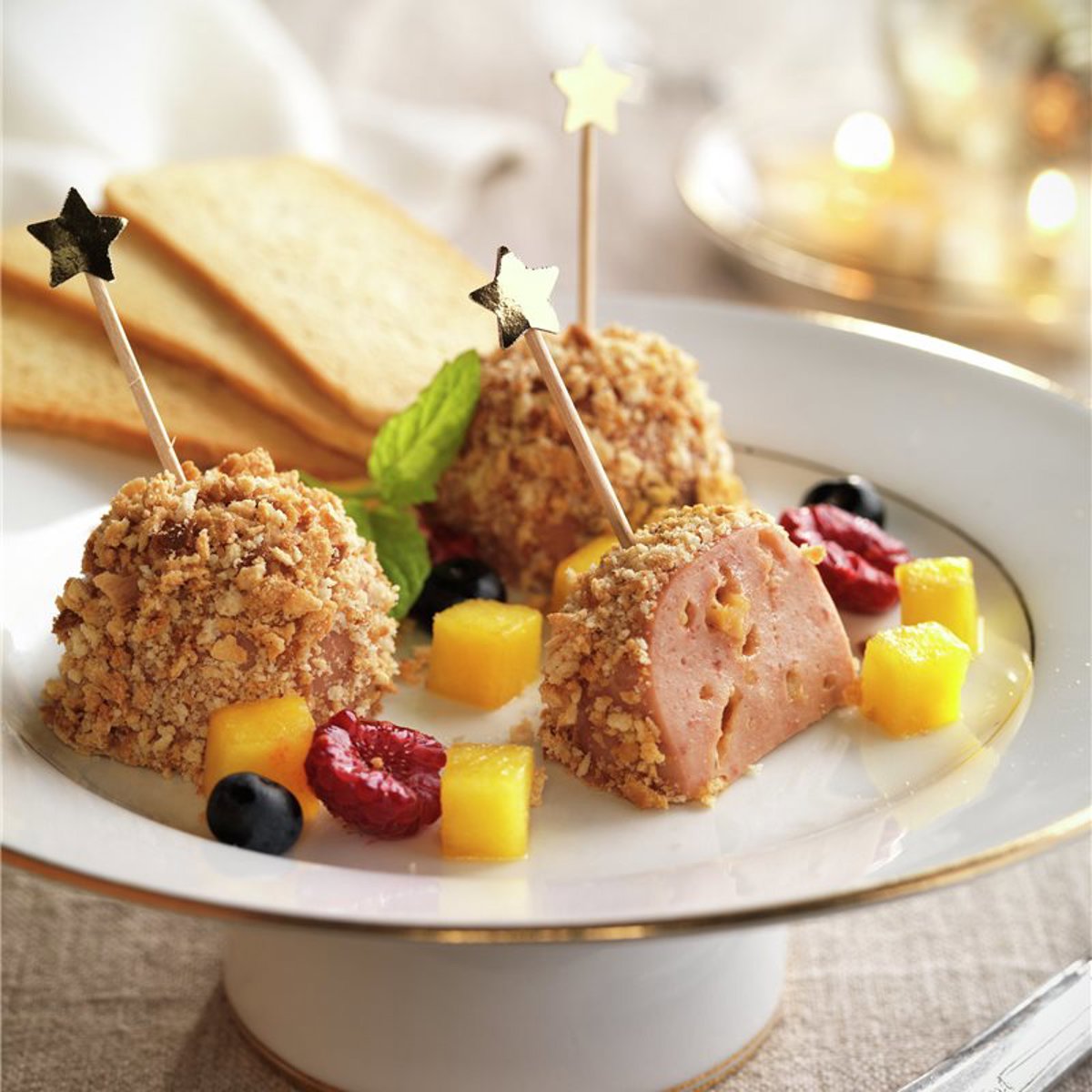 Mousse de foie y turrón