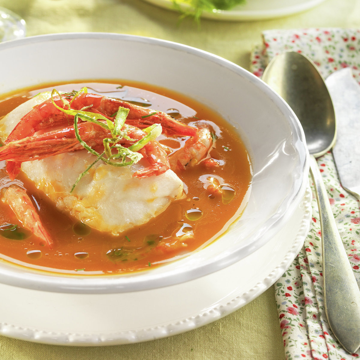 Sopa de pescado al microondas