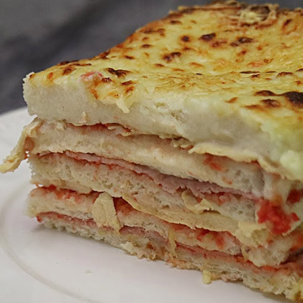 Cena Fácil Pastel Salado De Pollo Y Pan De Molde Gratinado Con Bechamel