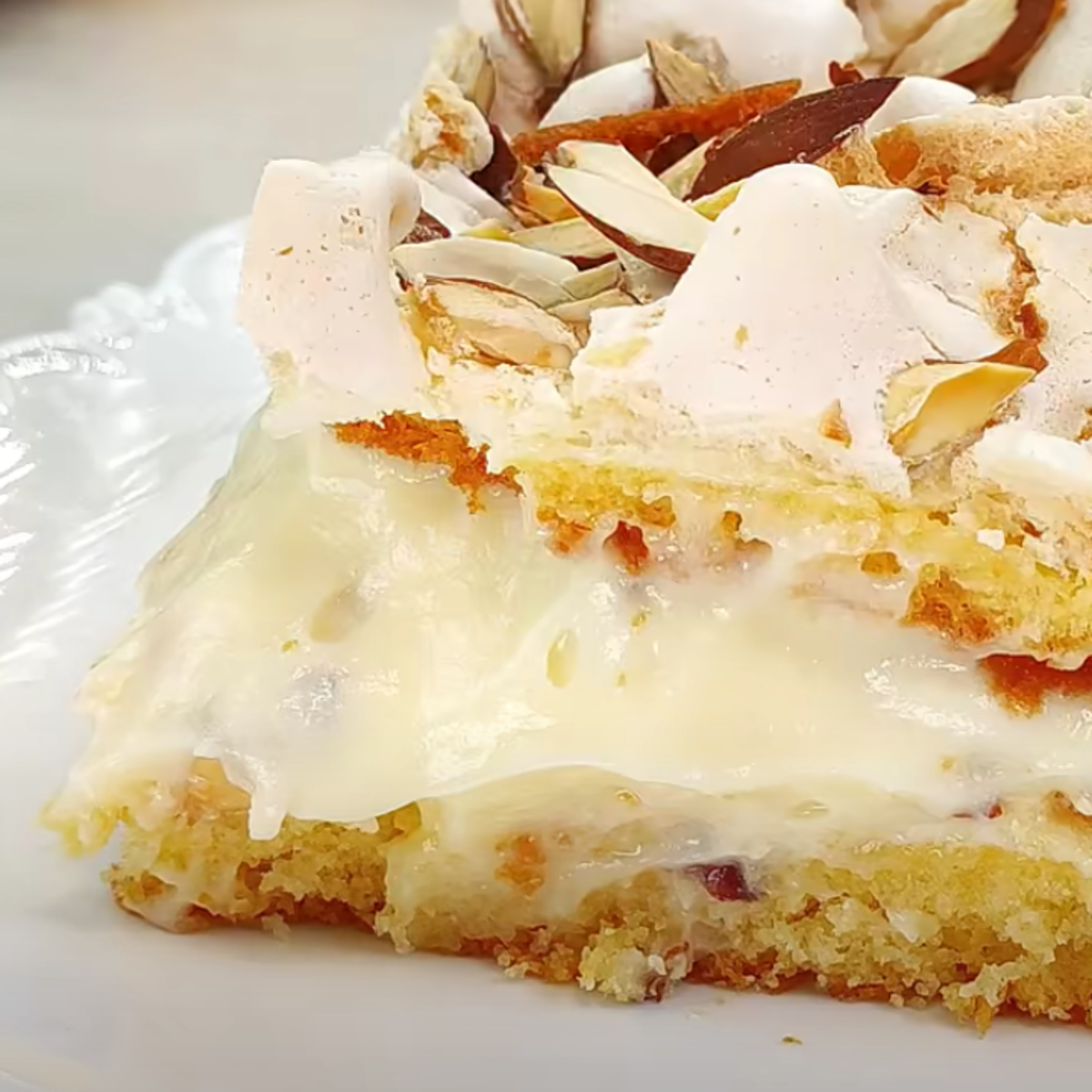 Pastel Noruego de crema y merengue, postre fácil ¡en 30 minutos!