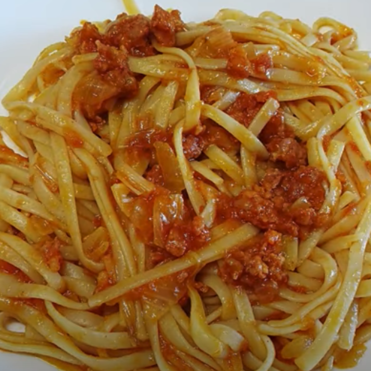 Pasta con picadillo de Soria