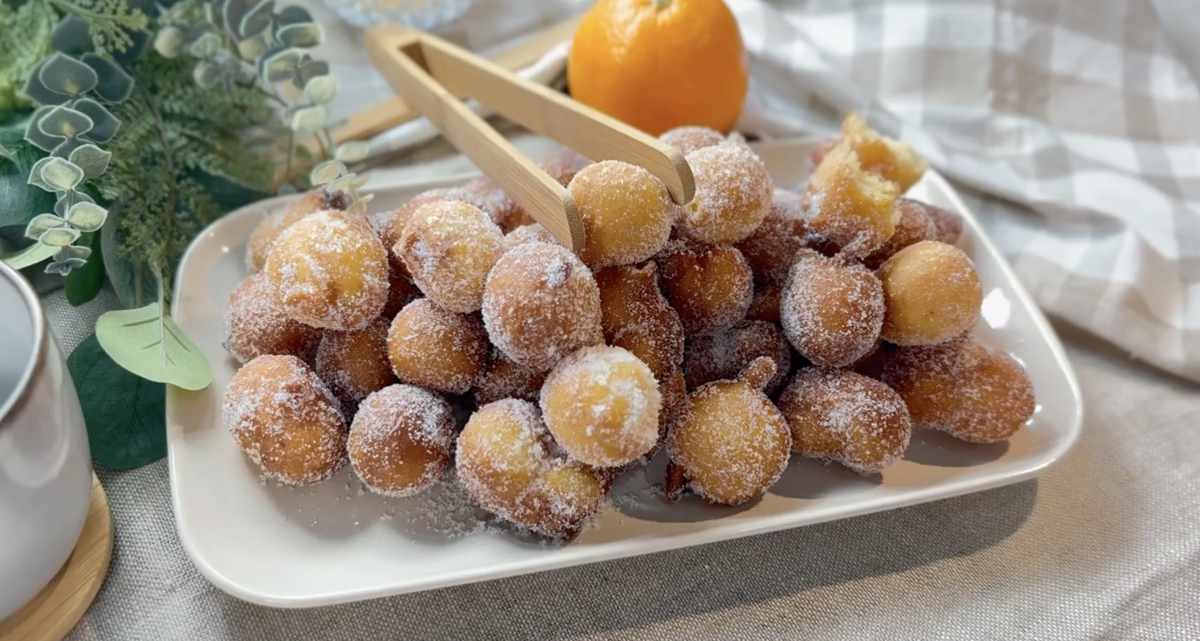 Buñuelos de naranja superesponjosos sin horno