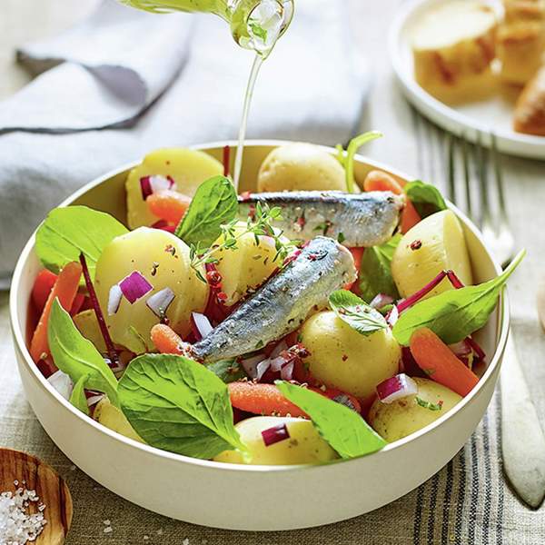 ensalada campera con sardinas