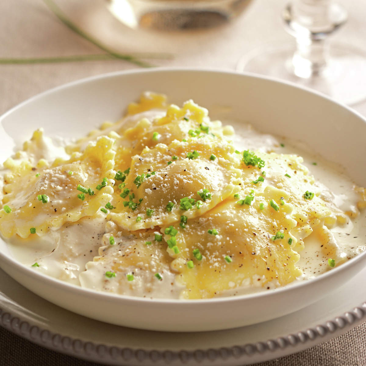 Tortellini con salsa de mascarpone