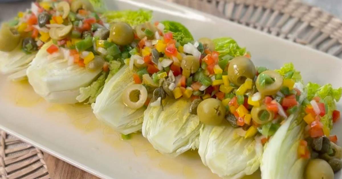 Cogollo Cogollos de lechuga con vinagreta casera, aperitivo fácil y económico ...