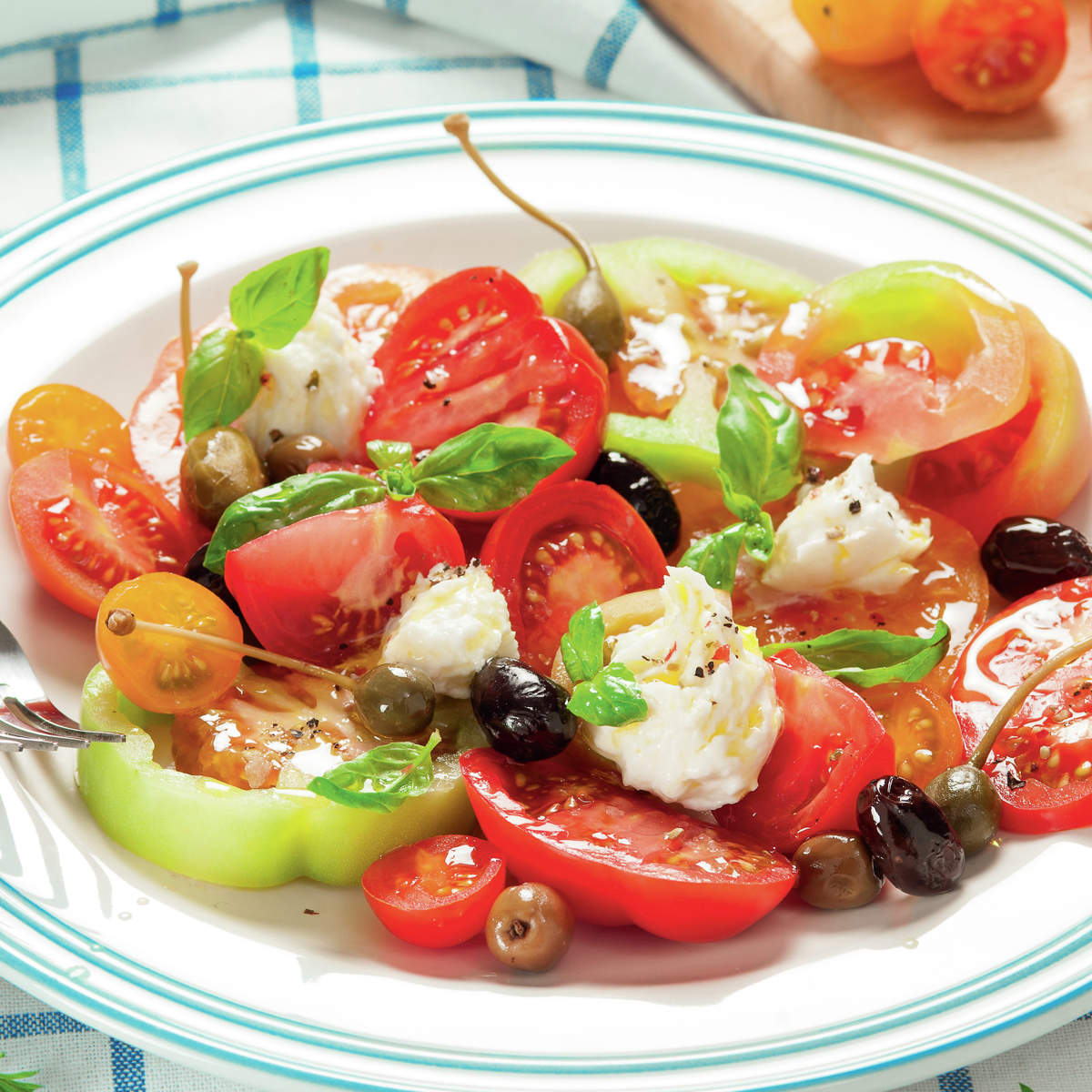 ENSALADA DE TOMATE Y MOZZARELLA.