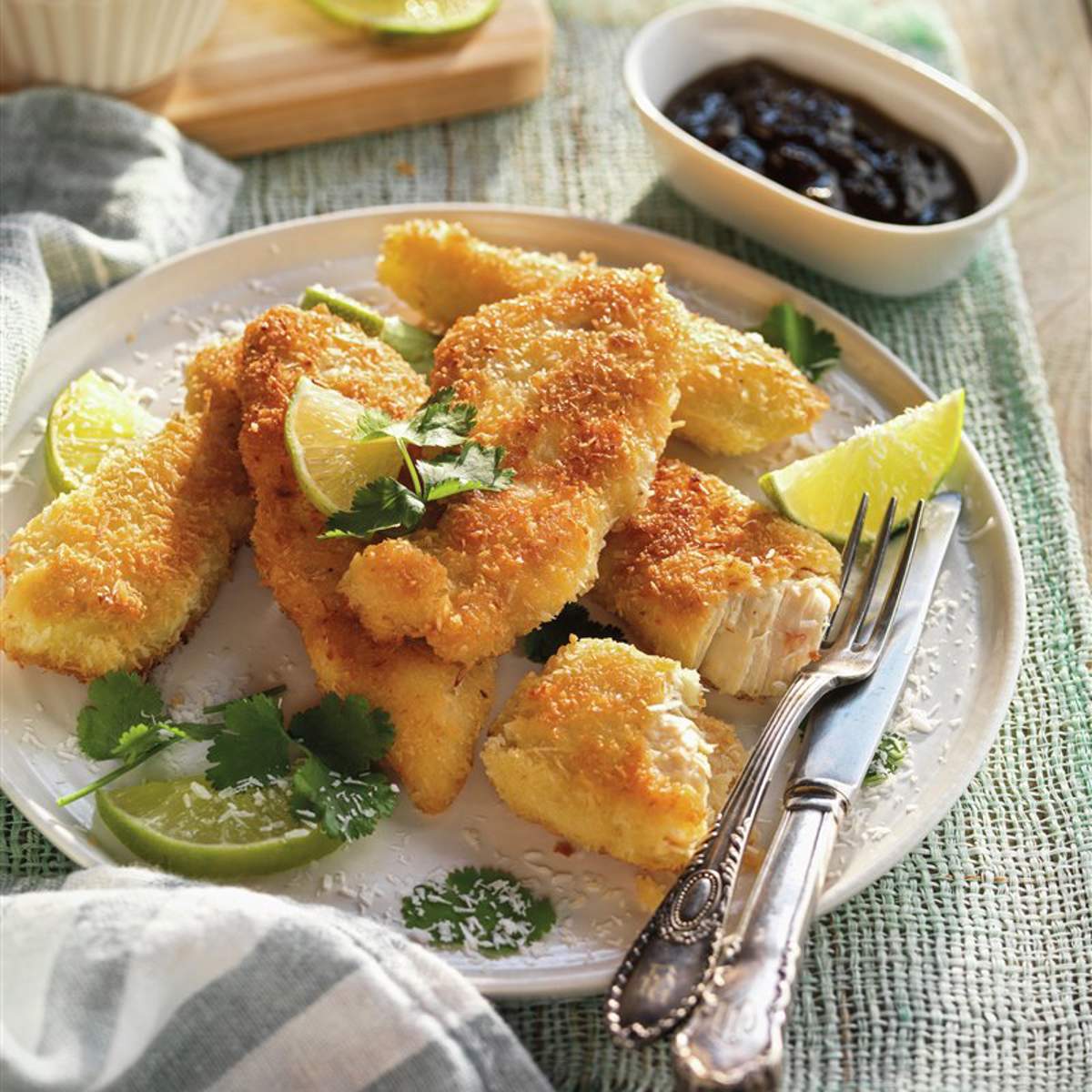 paso a paso para realizar fingers de pollo crujientes con dos salsas resultado final 95fa96d2
