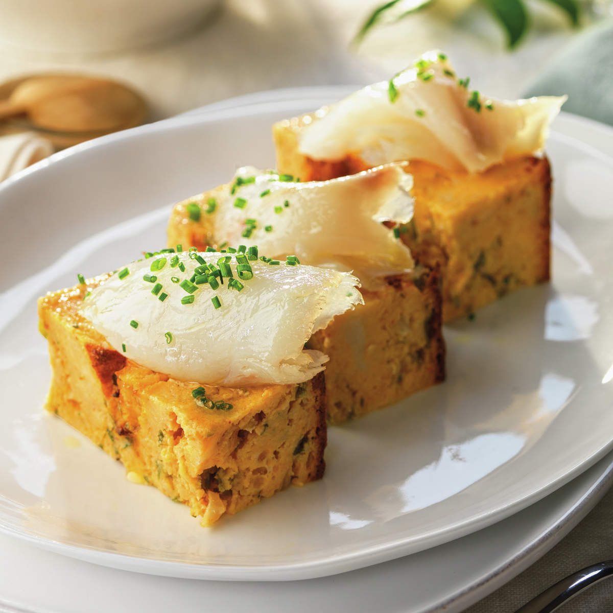 Pastel de bacalao y pimiento