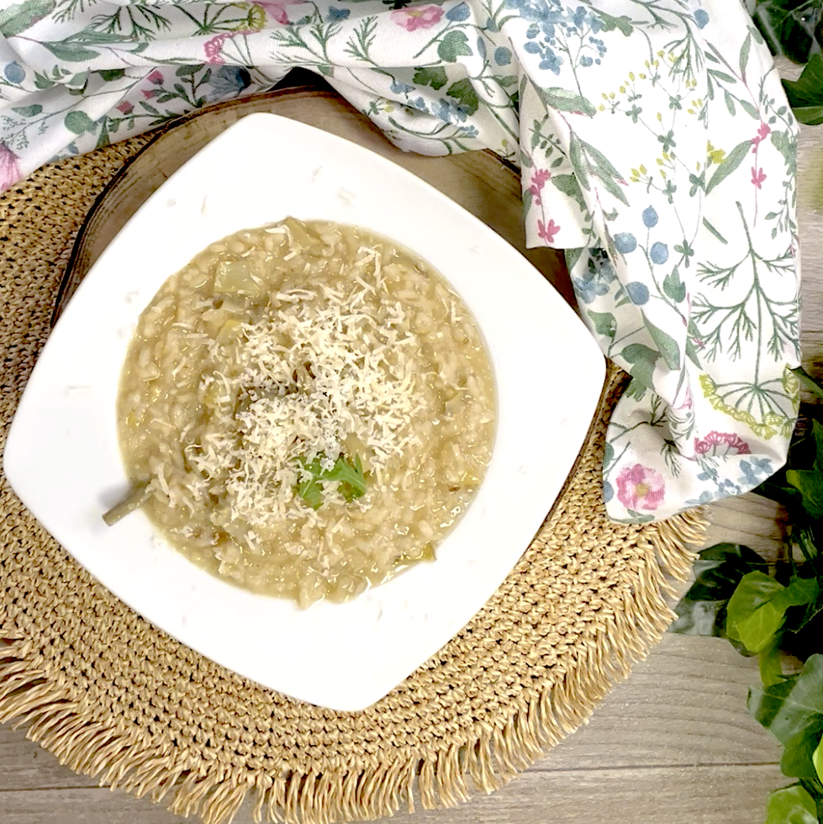 Risotto de alcachofas