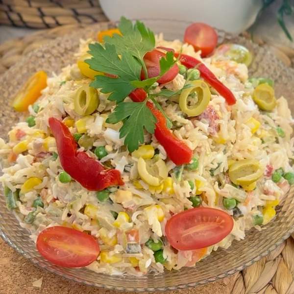 Ensaladilla de arroz fácil