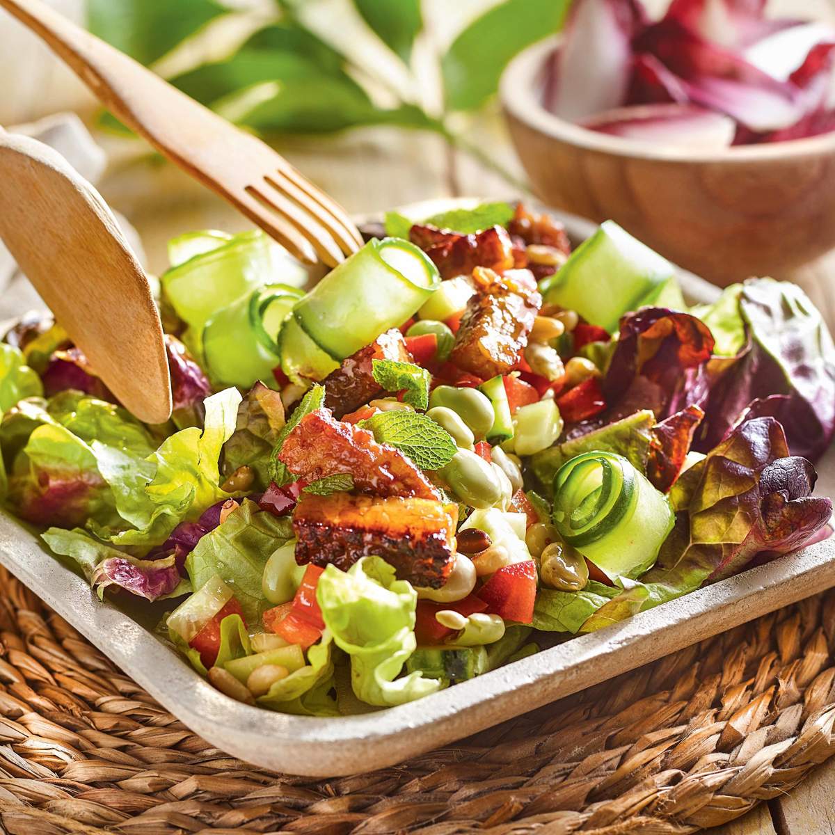 Ensalada de habitas tiernas 