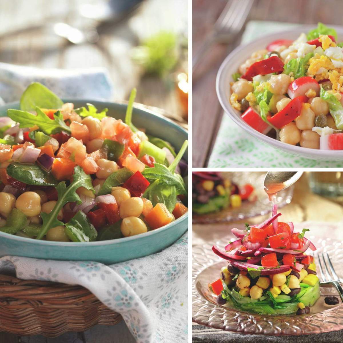 3 ensaladas de garbanzos