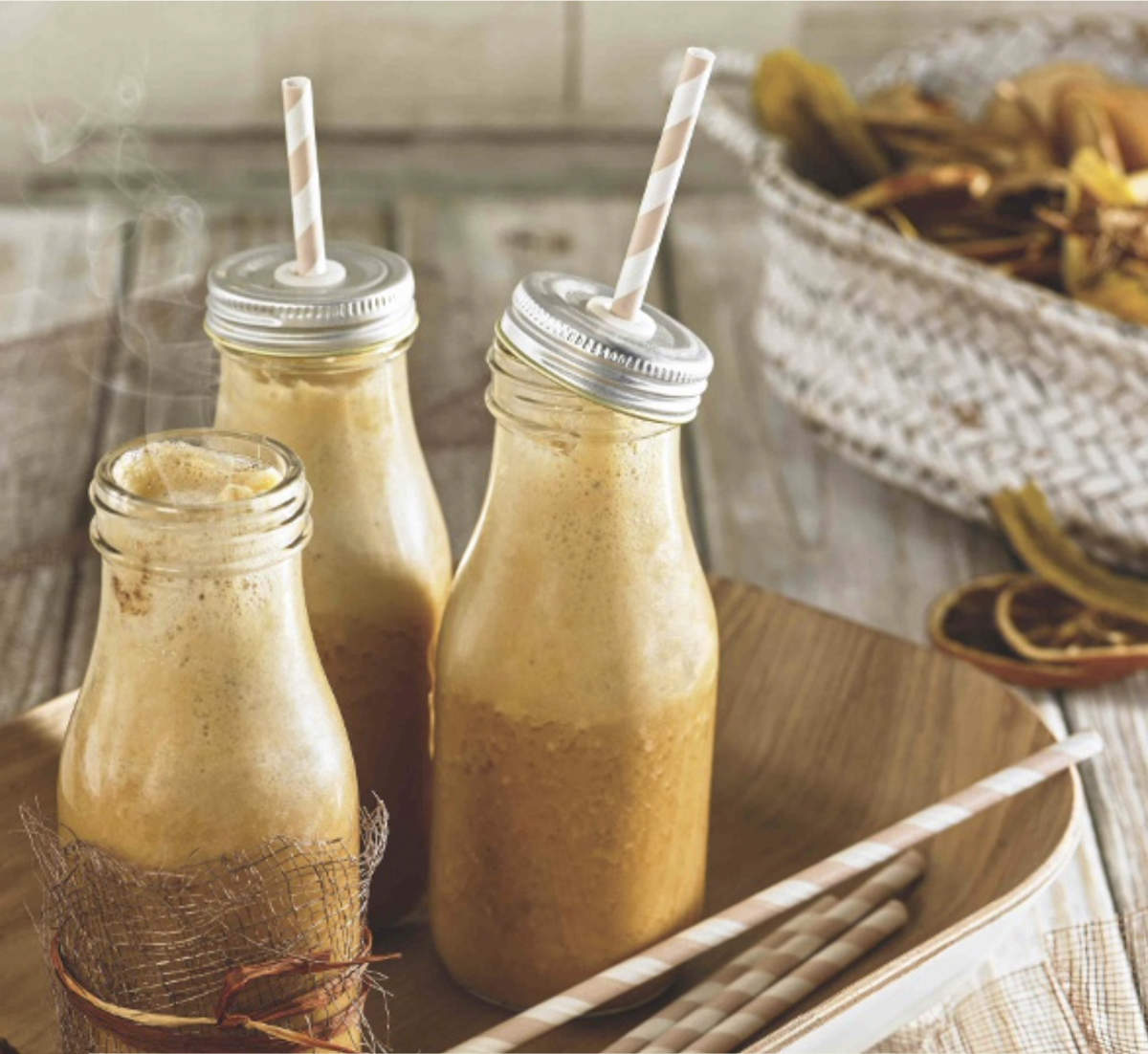 Batido de té chai con leche de avena