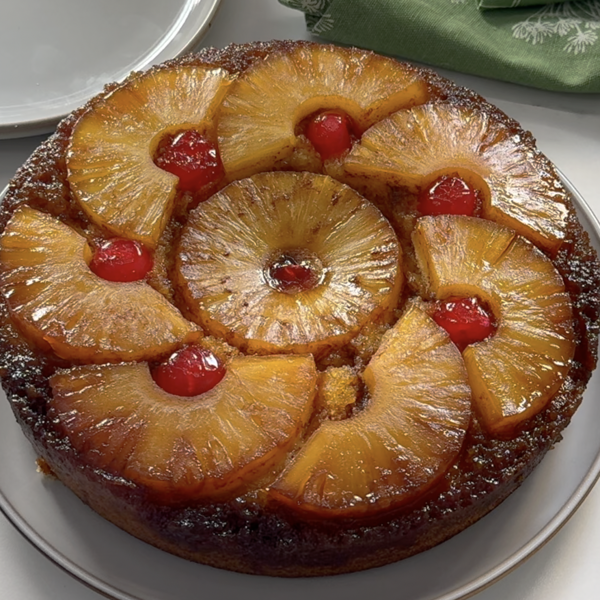 tarta de piña volteada