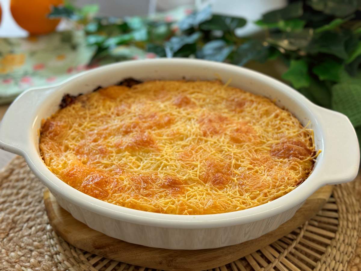 Pastel de calabacín, patata y tomate