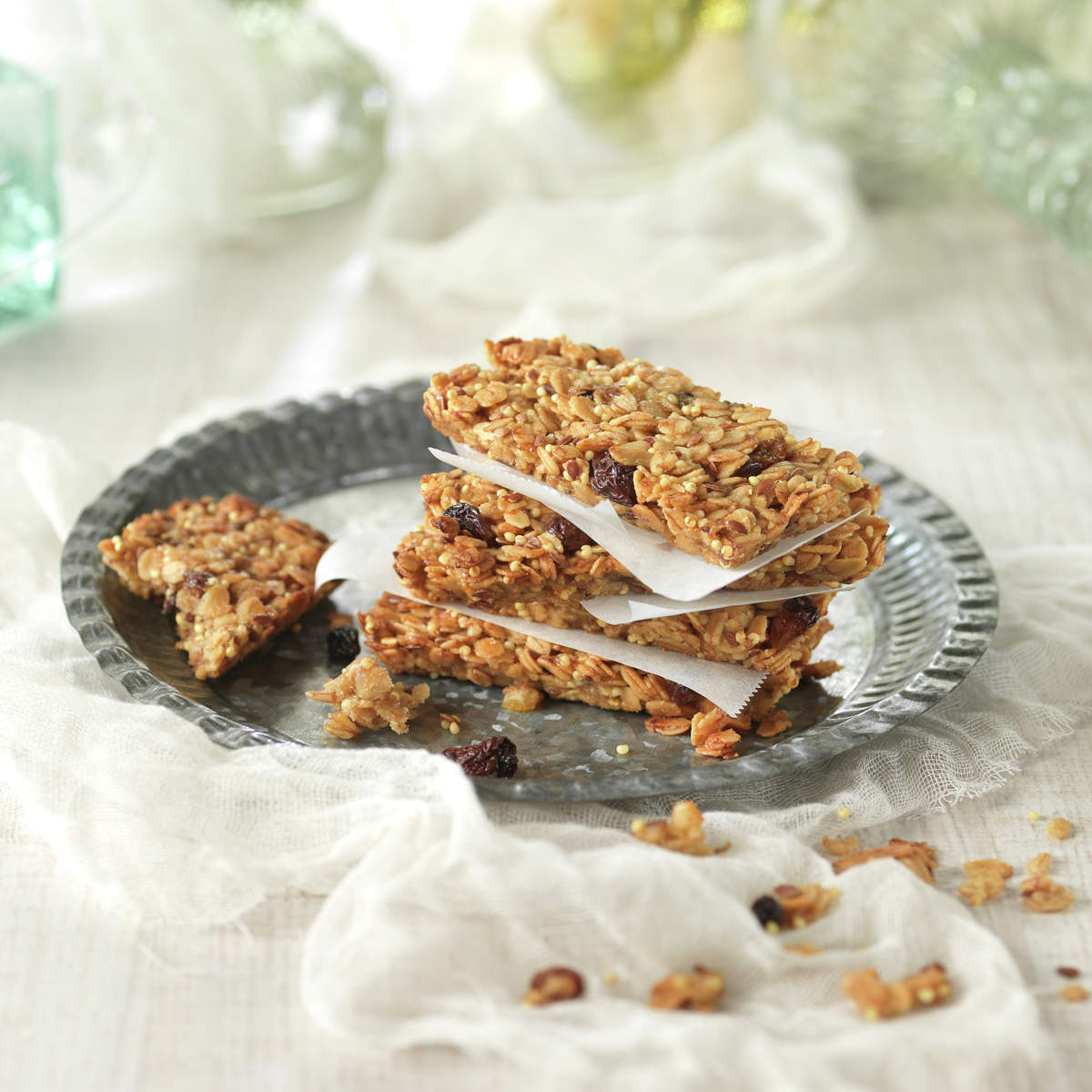 BARRITAS DE CEREALES CON PLÁTANO Y MIEL.