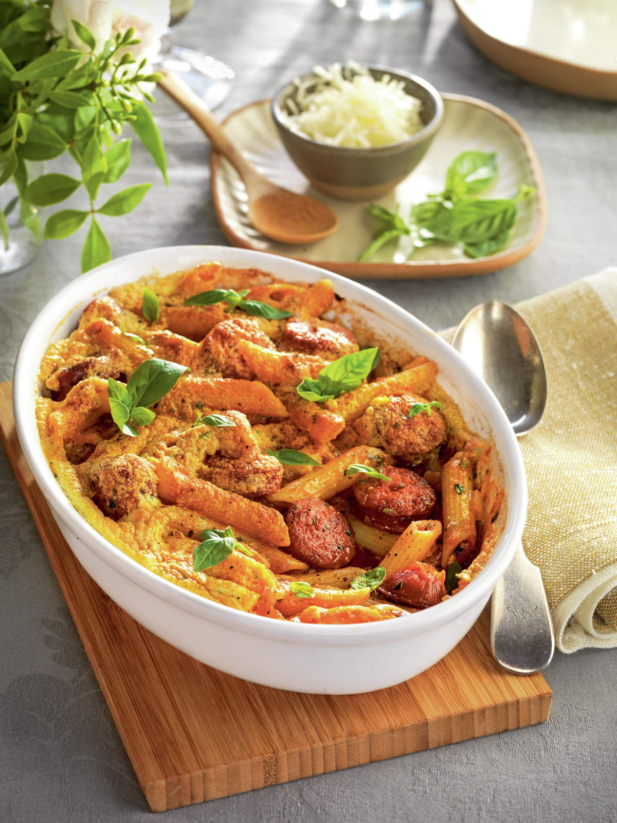 Macarrones con chorizo
