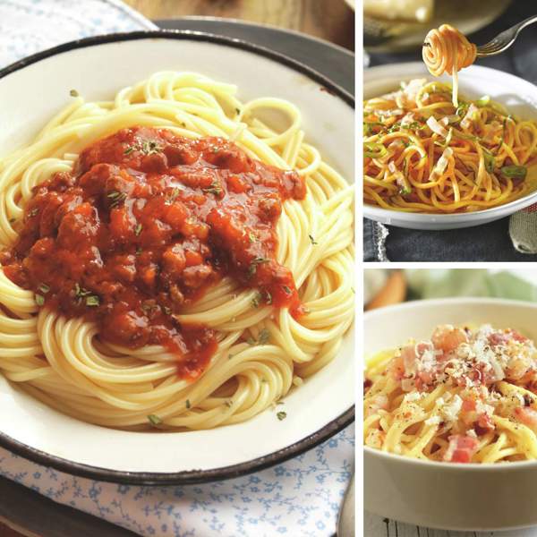 3 recetas de espaguetis