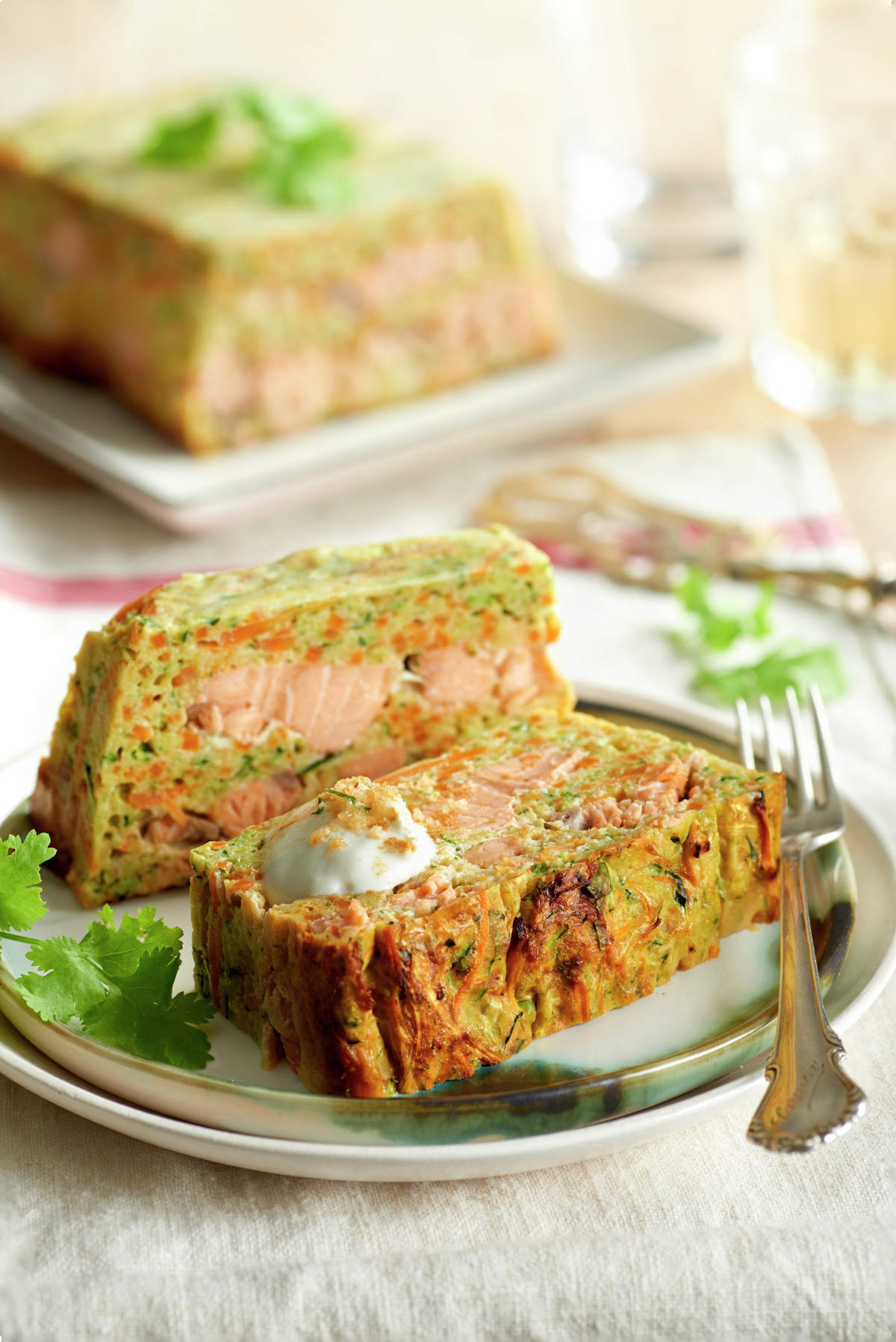 PASTEL DE VERDURAS CON SALMÓN.