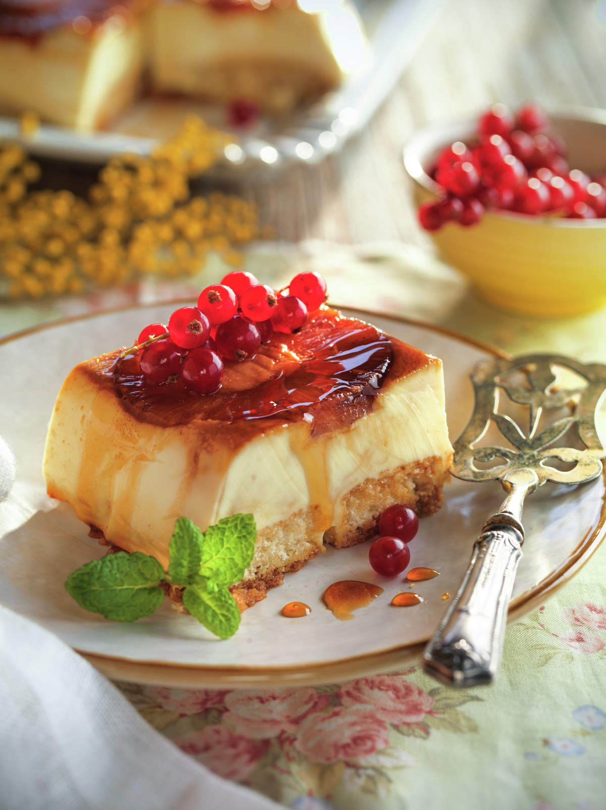 Tarta de queso con piña