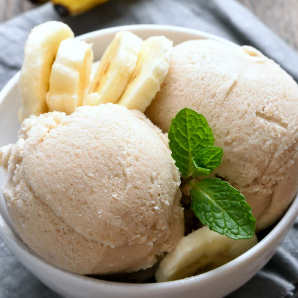 Postre de verano con plátano
