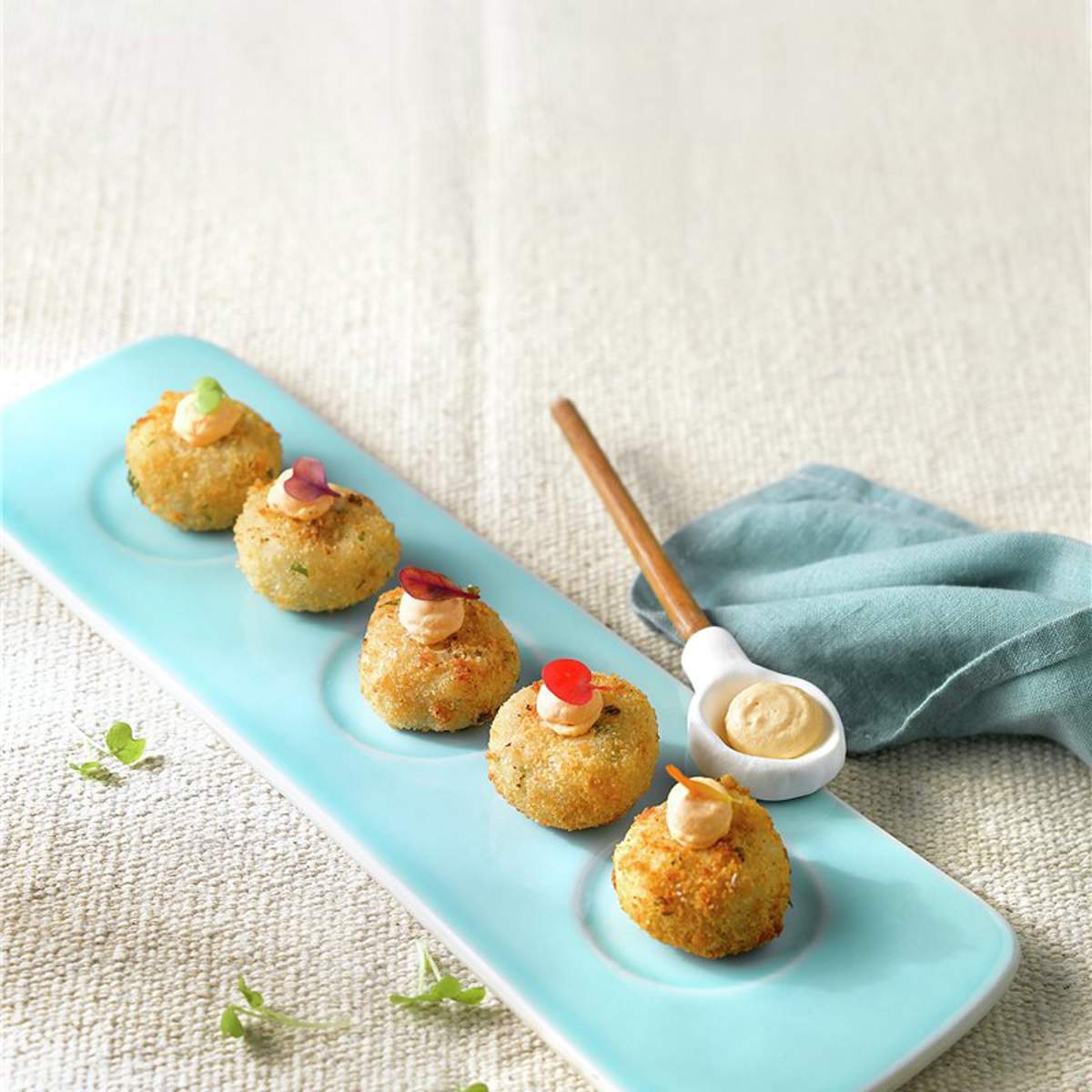 Croquetas de shitake con algas y picante