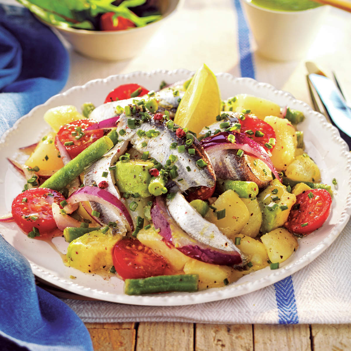 Ensalada con sardina marinada