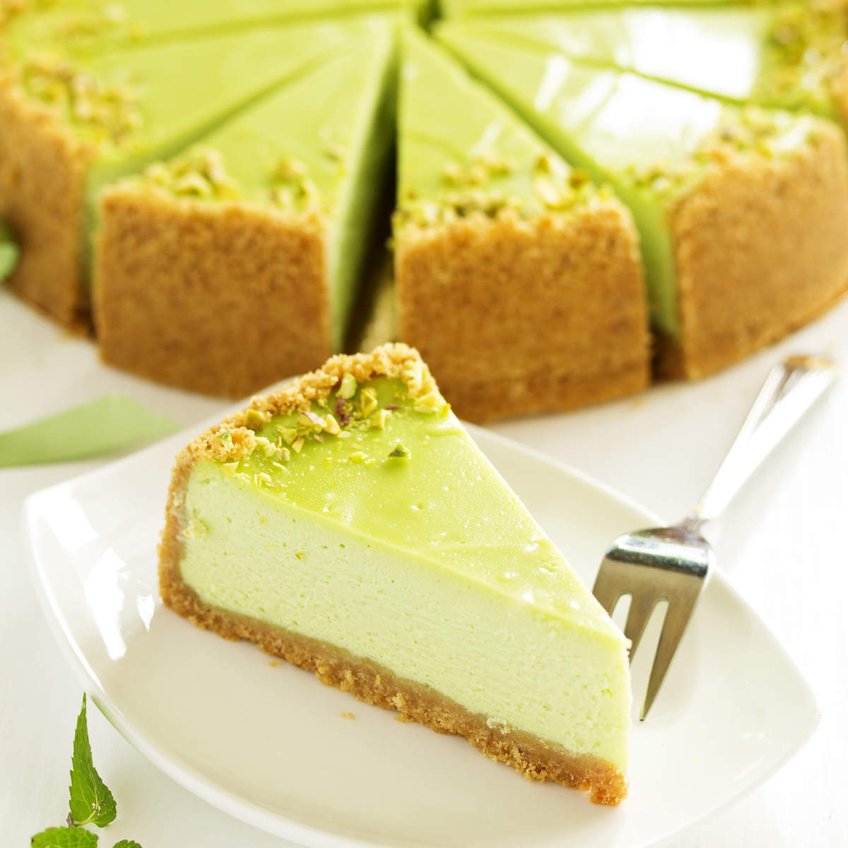 Tarta de queso y pistacho