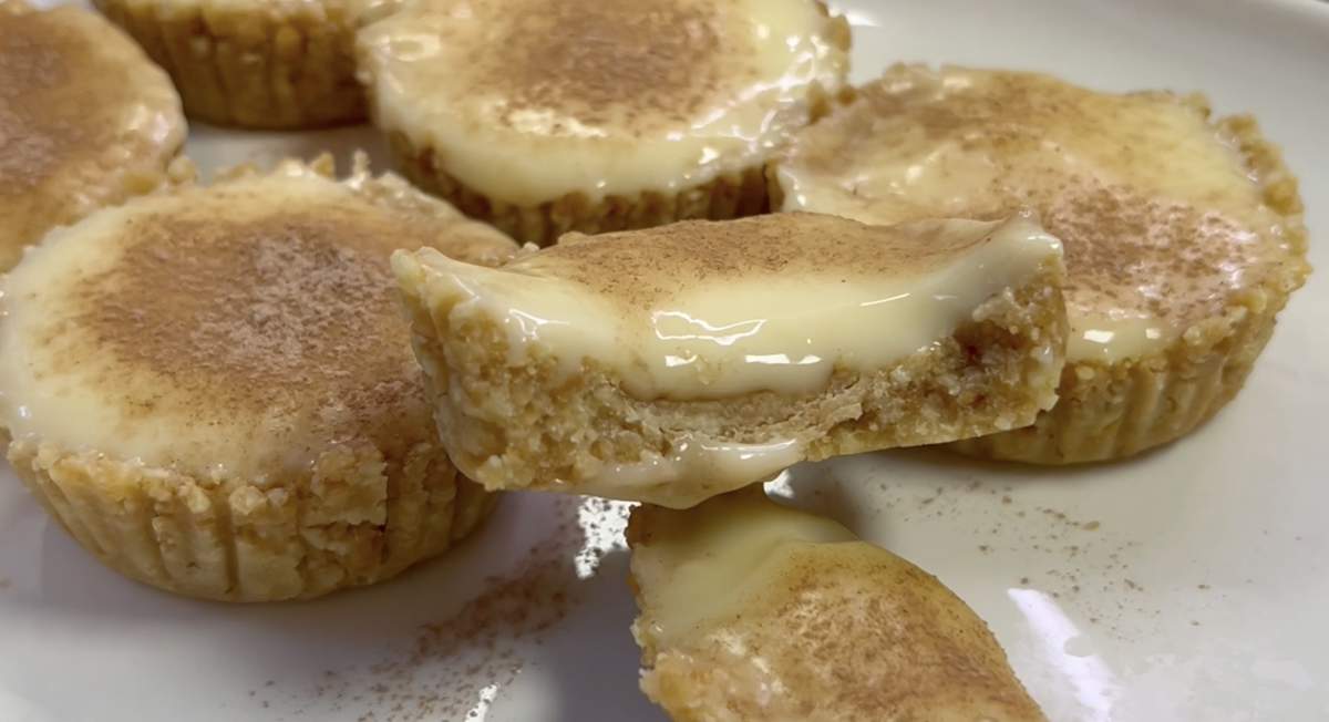 Tartaletas de galleta y natillas