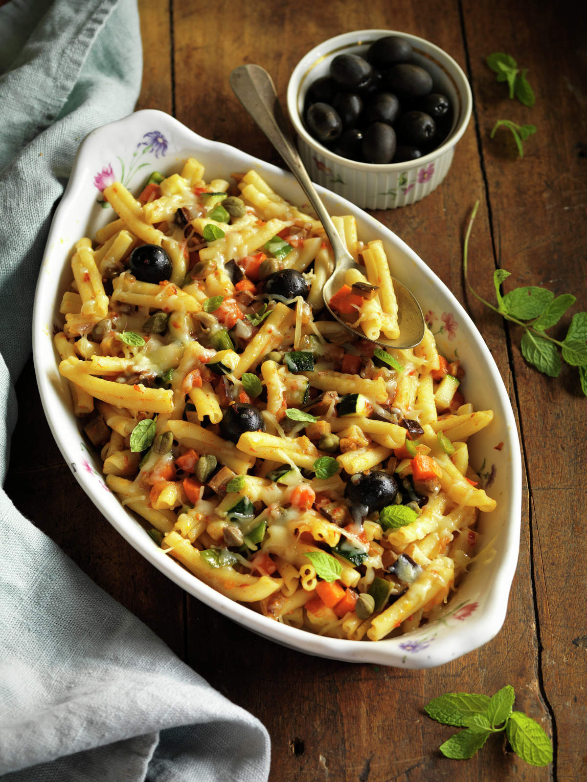 PASTA MEDITERRÁNEA CON HIERBABUENA