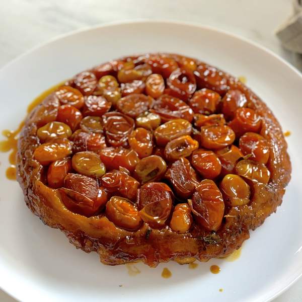 Tarta tatin de hojaldre y tomates cherry, receta fácil y deliciosa del chef Enrique Sánchez