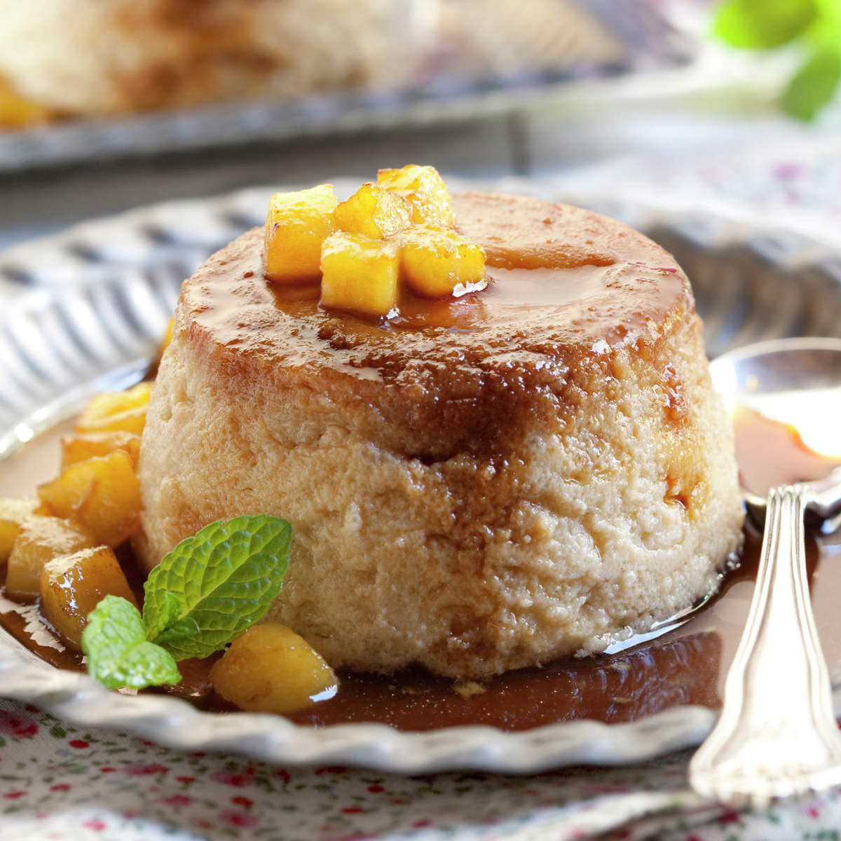 FLAN DE MANZANA AL CARAMELO.