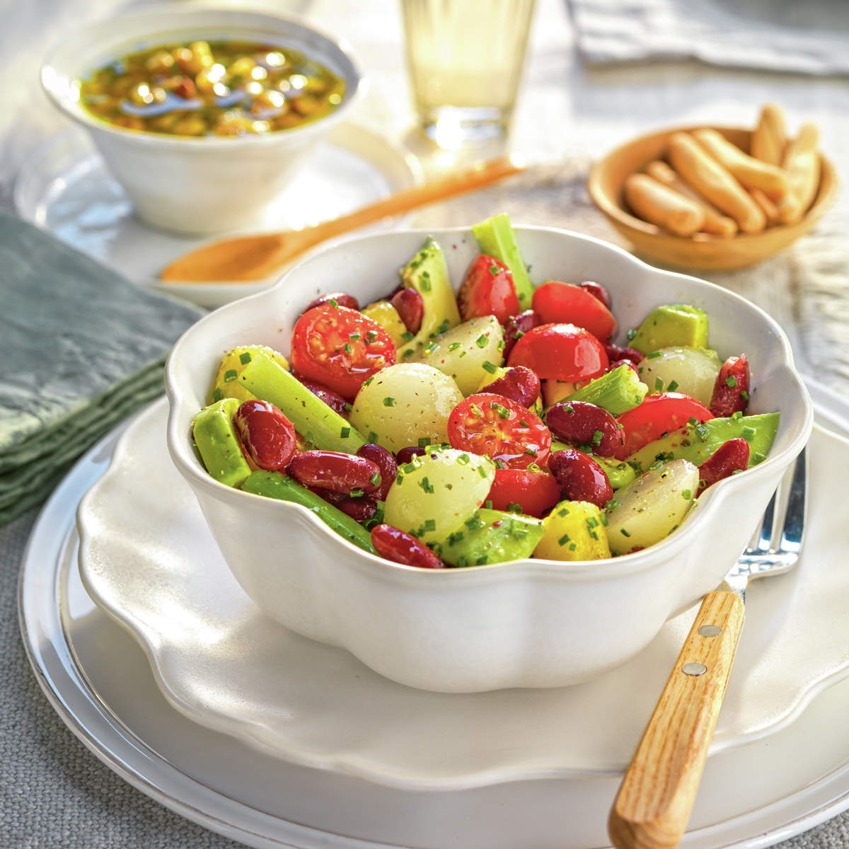 Ensalada de alubias rojas con frutas