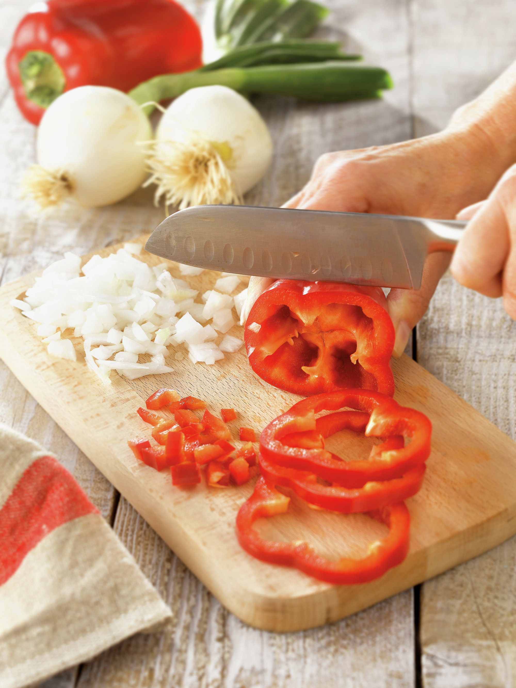 3. Corta el pimiento