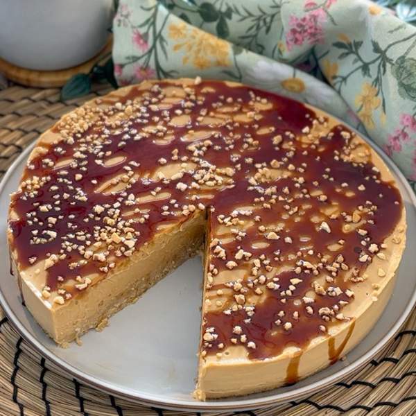 Tarta de queso y dulce de leche: cremosa, rápida, económica ¡y sin horno!