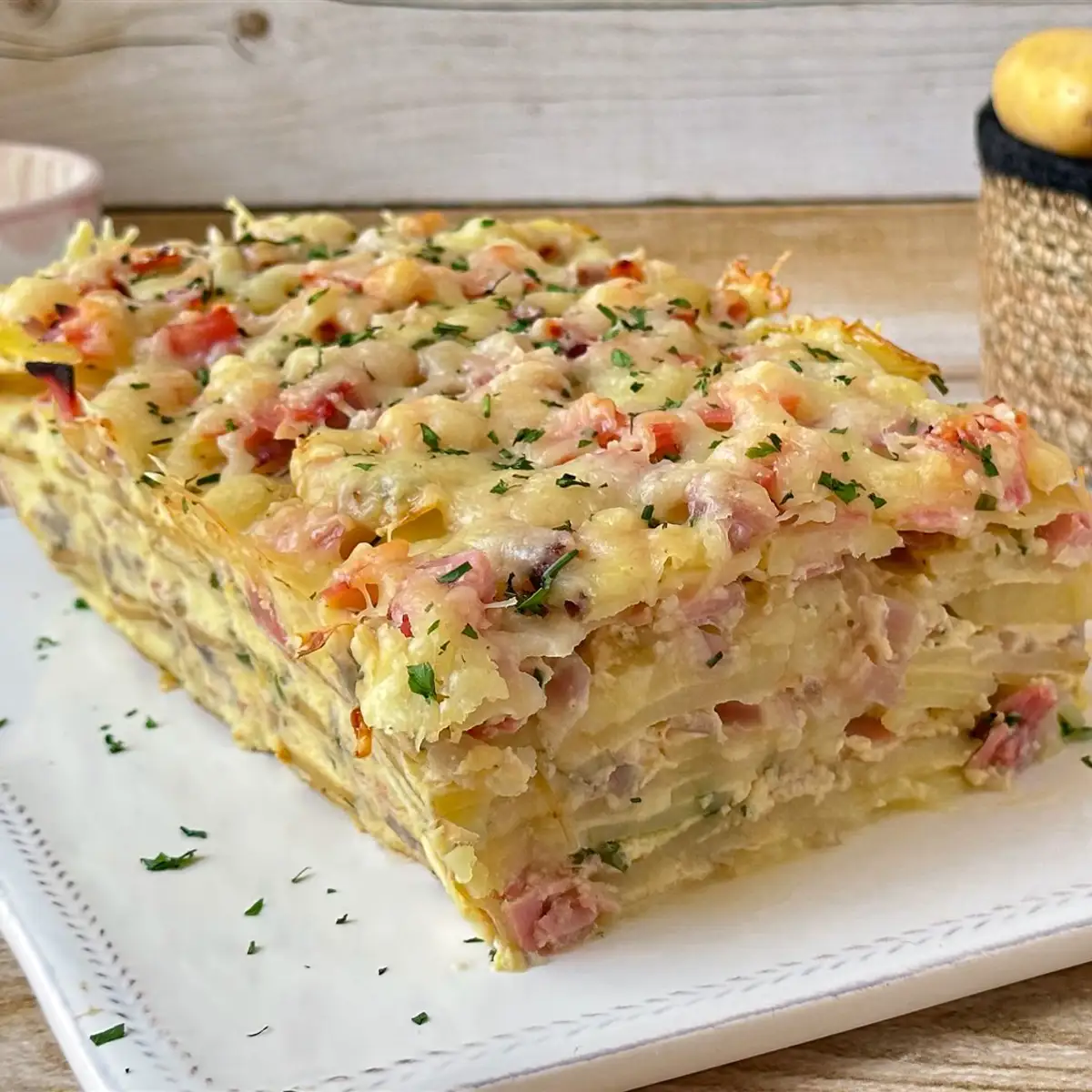 Pastel de patata y jamon