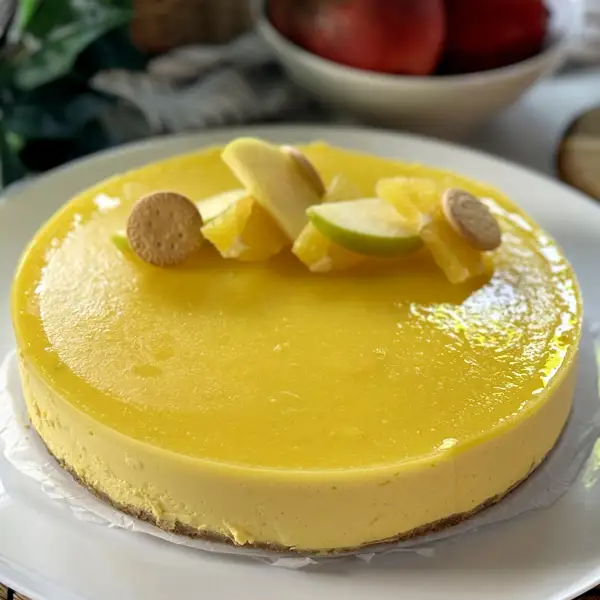 Cheesecake de mango, una tarta riquísima y fácil (sin horno)